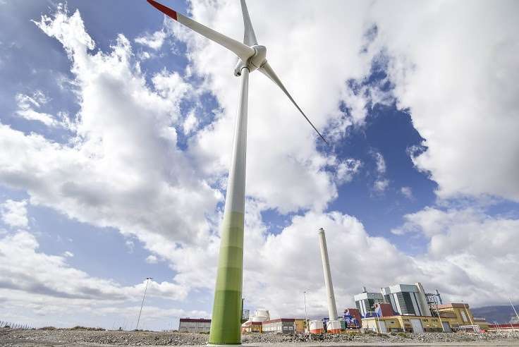 Parque eólico gestionado por Endesa en Gran Canaria (Foto TA)